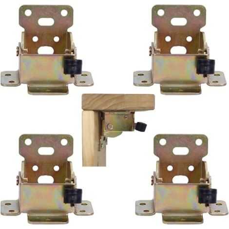 PA 4er-Pack um 90° klappbare Tischbeinscharniere – klappbares Schloss für Tischbeine und Bänke – klappbare Konsole für (Gold) (1/5)