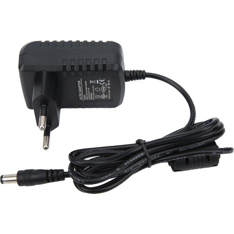 Adaptateur d'alimentation AC/DC pour organisation, 9V 1A, mmgoqqt, câble 115cm, culot noir, connecteur mâle 5,5x2,1mm (1/5)