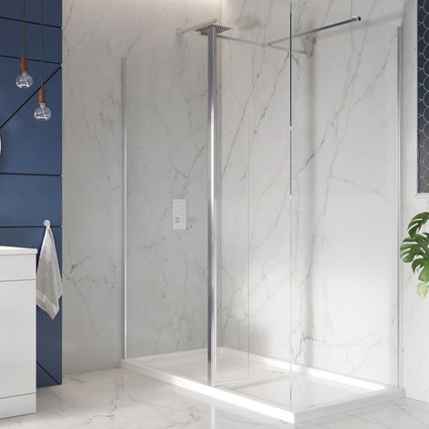 Orbit A8 Full Length Hinge Profile Deflector Panel 275mm - 8mm Glass