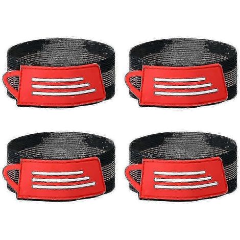 Pinces de jambe pour vélo, 4 pièces - bandes de cheville antidérapantes pour pantalons,Red