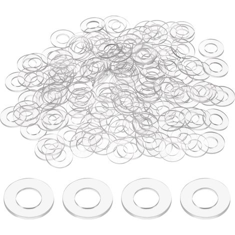 150pcs Rondelles Plates PVC M5 5mm ID 15mm OD 1mm Épaisseur (1/5)