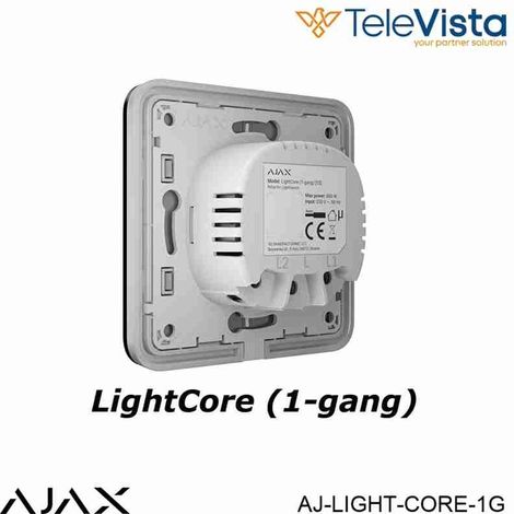 83427 - Comfort & Automation - LightCore (1-gang) vertical [55] (8EU) - Relais pour LightSwitch - Ajax confort et automatisation