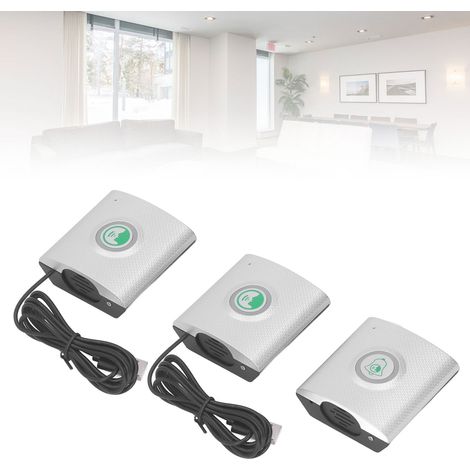 2 unités intérieures + 1 unité extérieure, sonnette interphone vocale sans fil à très longue portée, convient à une utilisation à domicile et au bureau, voix forte et claire, sécurité domestique, arge (1/5)