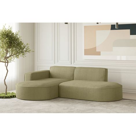 Ecksofa Designersofa PALMA XS in Stoff Scala Kiwi Ottomane Links (1/3)