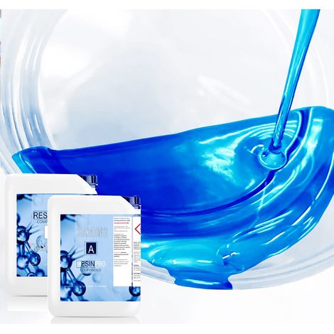 Résine époxy ultra transparente 8 kg – Effet eau cristalline – Pour créations artistiques et objets décoratifs – Résistante aux UV – Resin Pro