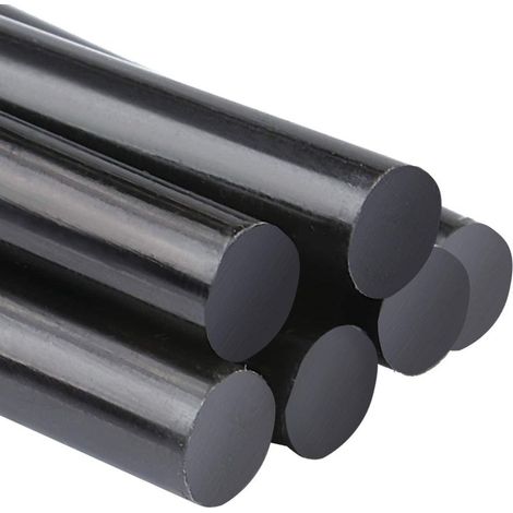 Lot de 10 bâtons de colle thermofusible noire 200 x 11 mm pour la réparation de carrosserie, les projets de bricolage à domicile et au bureau. (1/5)
