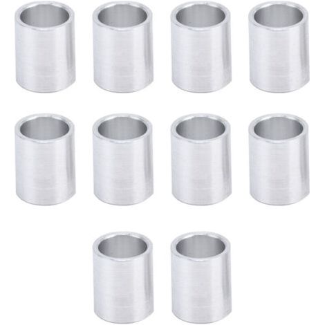 Pair 10 Pièces Entretoises Rondes en Alliage d'Aluminium Diamètre 10mm 12mm, Écarts de Montage