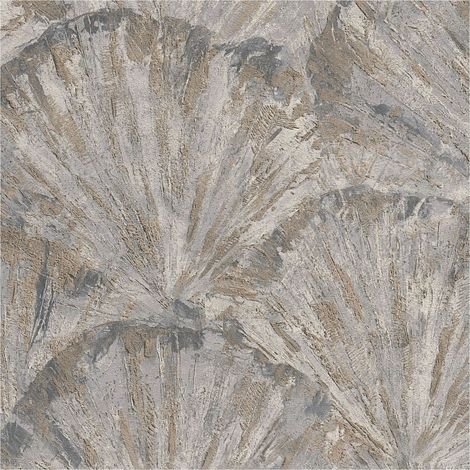 Plaster look wallpaper wall Profhome 781981 hot embossed non-woven wallpaper textured with abstract pattern subtly shimmering grey beige platinum grey cream 5,33 m2 (1/5)