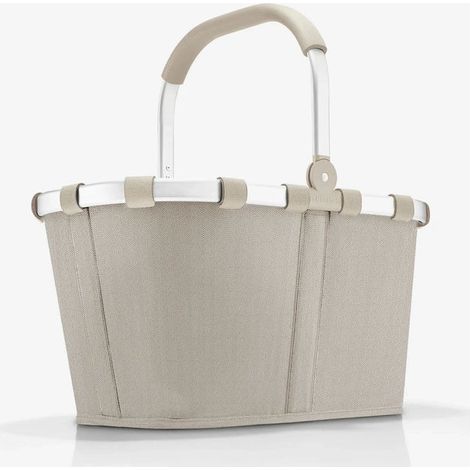 Reisenthel BK6049 Carrybag Cestino Pieghevole in Poliestere di Alta Qualita' Capacita' 22 L con Tasca Interna Rinforzata Colore Beige