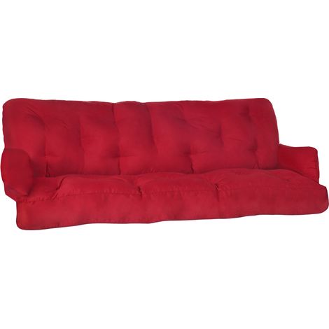 Sitzkissen für Hollywoodschaukel Flair HS, 180x50x8cm, Rot