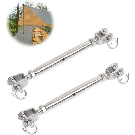 Stainless Steel Tensioner for Solar Sails: M8 Rigging Tensioners for Sailboats - Shelter and Fixed Deck Tarps (1/4)