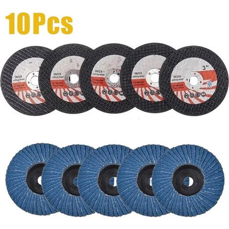 Mini lama per smerigliatrice angolare, 3 cm, lama 75 mm, disco di macinazione piastrelle, legno e metallo, foro interno 10 mm (confezione da 10 pz) (1/5)