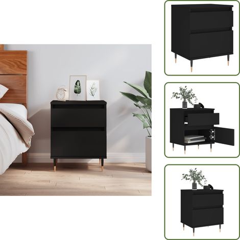 Table de chevet Noir 40x35x50 cm Bois d’ingénierie - Table De Chevet - Tables De Chevet -table D'appoint - Table De Nuit (1/5)