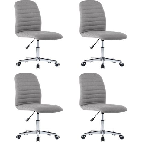 Juego de 4 sillas de cocina comedor de diseño moderno en tela gris claro CDS021512