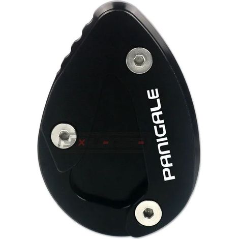 (Noir) Compatible avec les motos DUCATI 899, 959, 1199 et 1299 V2 Panigale : béquille latérale CNC, extension de béquille, plaque de support, support agrandissant, puissance maximale (1/4)