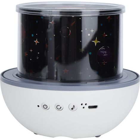 Jolie lampe de projection rechargeable par USB, rotative à 360 degrés, veilleuse musicale à distance pour Bluetooth (forme de cerf) (1/5)