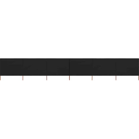 vidaXL 6-panel Wind Screen Fabric 800x160 cm Black