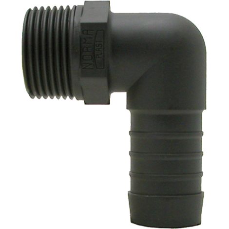 Gomito in PVC a 90° 1 1/2 pollici BSP per linea di irrigazione a goccia Ø 40 mm 71 mm 0330264