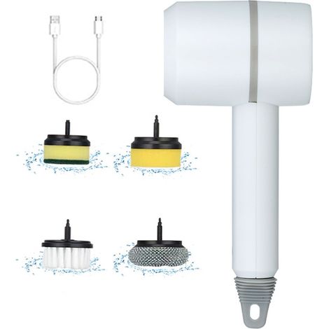 Brosse rotative électrique nettoyage profond - Pour surfaces cuisine/salle de bain, rechargeable (1/5)