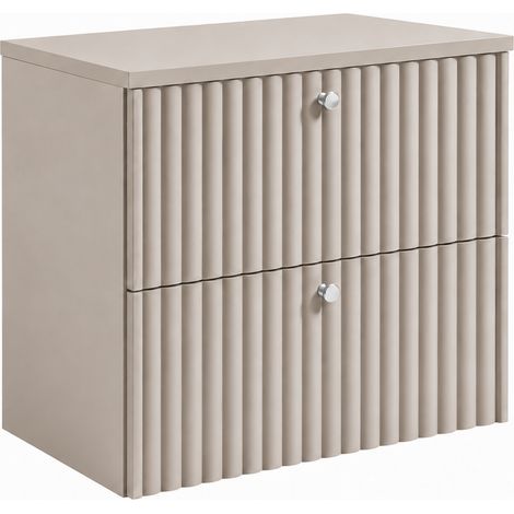 Mobile bagno Bello 60 cm, cashmere, piano cashmere, maniglie argentate (1/5)