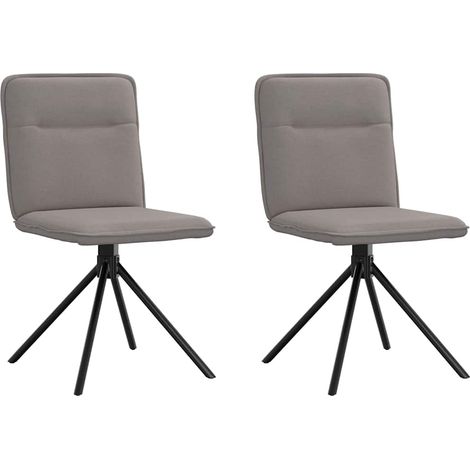 Sillas de comedor 2 unidades tela gris taupé vidaXL (1/5)
