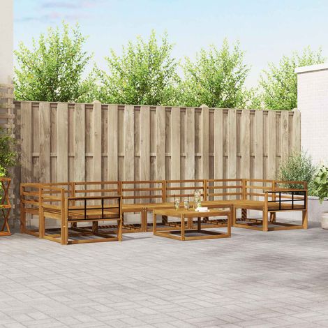 Outdoor-Sofagarnitur 8 pcs Natur Massivholz Akazie