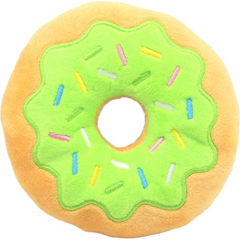 3 jouets en peluche forme de donut, remplis d'herbe à chat, coussins interactifs pour chaton, idéal pour jouer et se reposer (1/5)