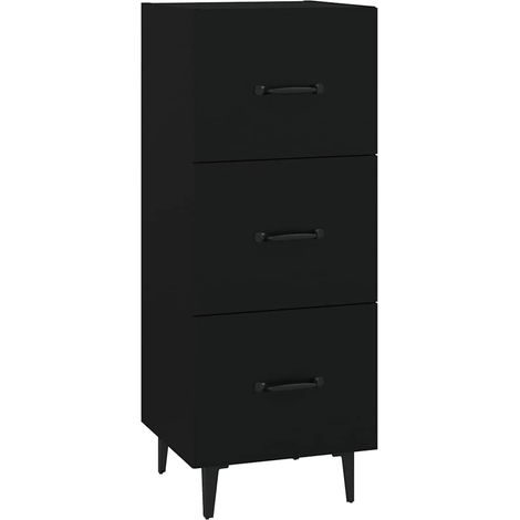 Maison Exclusive - Credenza Nero 34,5x34x90 cm in Legno Multistrato (1/5)