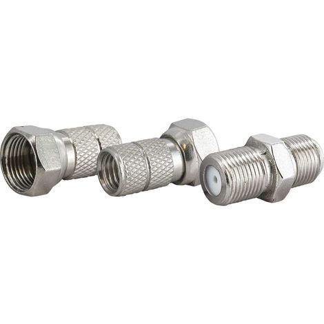 Schwaiger F-Stecker 3-er Set (Ø 6,5 mm) SAT- & Antennenkabel (1/2)