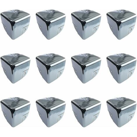 Protezioni per mobili, protezioni angolari in metallo, protezioni angolari per tavoli, 12 pezzi, protezioni angolari in metallo per bordi, protezioni angolari per tavoli e mobili con spigoli vivi (1/5)