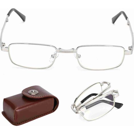 Lunettes de lecture pliables pour soulager la fatigue visuelle, lunettes presbytes haute définition avec étui (+200) (1/5)