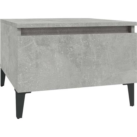 Maison Exclusive - Tavolino Grigio Cemento 50x46x35 cm in Legno Multistrato (1/5)