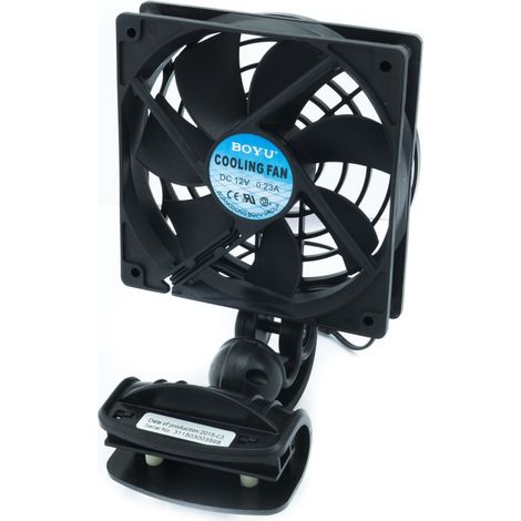 TrAdE Shop Traesio - Ventola Raffreddamento Per Acqua Acquario Dolce Marino Fs-120a 4w 360° Morsetto -