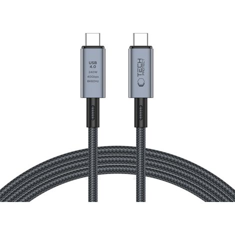 Câble USB-C PD 240 W 8K 40 Gbit/s 2 m - Gris (1/4)