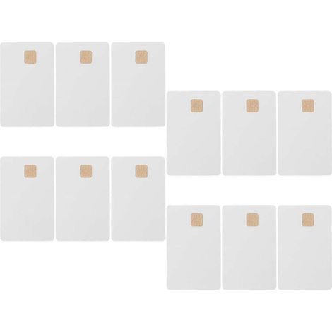 12 cartes à puce blanches avec puce intégrée pour une utilisation dans le système de contrôle d'accès. (1/5)