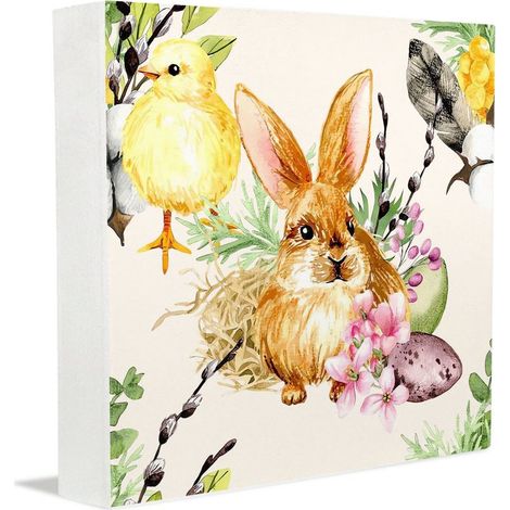 Cadre photo commémoratif, décoration de cuisine de Pâques pour couples, panneau décoratif en bois pour accessoires de bureau de style campagnard (1/5)