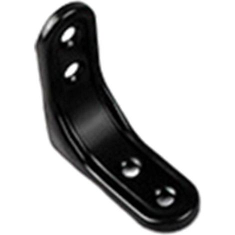 Support d'étagère robuste en forme de L, support mural en métal noir de 5 cm (2 pouces) (1/5)