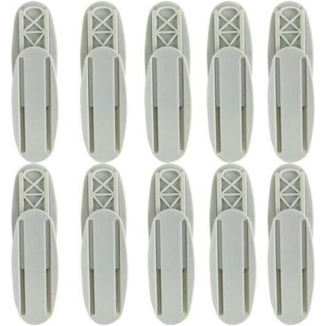 Support Mural pour Bloc multiprise，10 Pcs Auto-adhésif Multiprise Fixator Support de Bande de Puissance pour Télécommande, Routeur, Bureau WhiteWhite