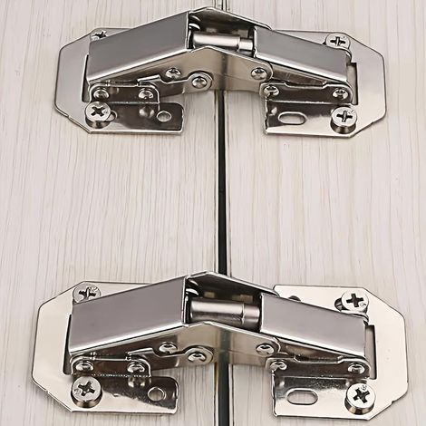 Lot de 2 charnières en acier laminé à froid de 7,6 cm Quincaillerie de porte à charnière à ressort pour placard, armoire et meubles (1/5)