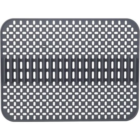 Tapis de Protection pour Évier en Silicone, 43 x 32 cm, Antidérapant et Résistant à la Chaleur, Compatible Lave-Vaisselle, Gris Foncé (1/5)