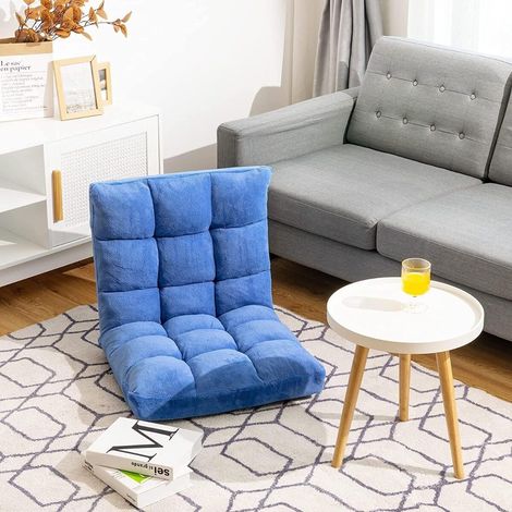 Padded floor chair, foldable floor chair with 14 positions, adjustable floor cushion with backrest (1/5)