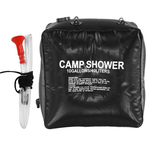 Sac de douche solaire chauffant de camping de 40 L avec corde-AquaForge (1/5)
