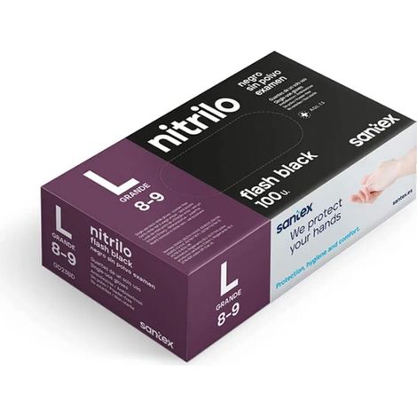 Nitrilhandschuhe santex flash black latexfrei strukturiert