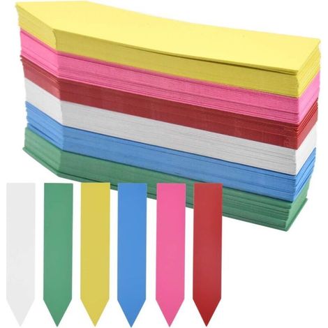 120 PCS 10 x 2 cm Étiquettes de Jardinage, Marqueur de Jardin Plastique, Étiquettes de Jardin Imperméables, Marqueur Pépinière Imperméables en 5 Couleurs (1/4)