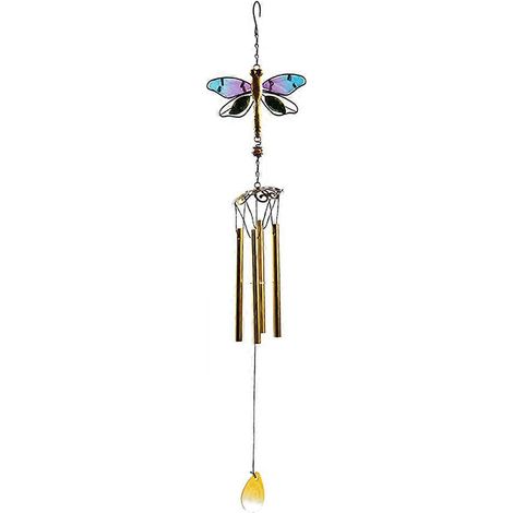 Lackiertes Metallrohr für Windspiel im Außenbereich, Drachenvogel-Dekor, beruhigende, tiefe, melodische Töne, elegantes Klingen, rostbeständig, Außendekoration.