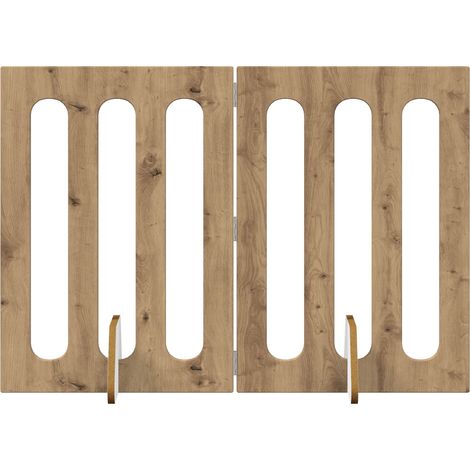 Folding Pet Fence 2 pcs Artisan Oak 100.5 x 38 x 70 cm vidaXL