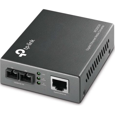 TP-Link MC200CM V3 convertitore multimediale di rete Interno 1000 Mbit/s 850 nm Modalità multipla Nero