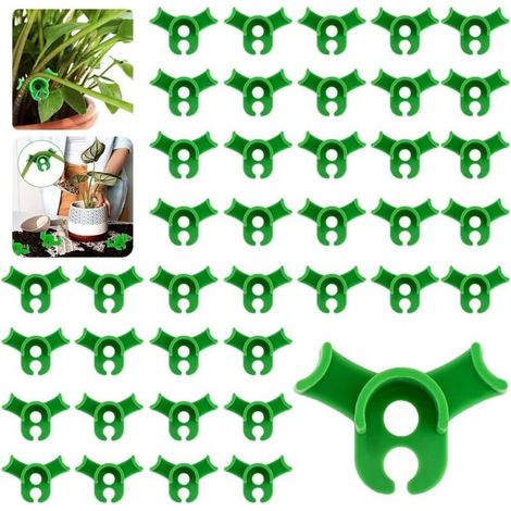 120 tuteurs, clips de palissage, fixations pour plantes, clips pour plantes grimpantes, clips LST pour soutenir les tiges des plantes en douceur. (1/4)
