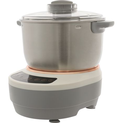 Pétrisseur à pâte avec température constante, machine à pâte automatique, acier inoxydable 7 l, moteur en cuivre 250 W, fermentation à 45 °C, temps de pétrissage 1 à 40 min, temps de repos de 1 à 120 (1/5)