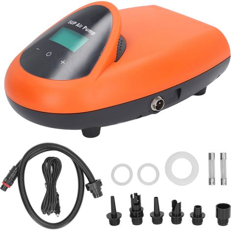 Pompe à air électrique 20PSI haute pression gonflage dégonflage pour paddle board, connecteur 12V voiture, orange (1/5)